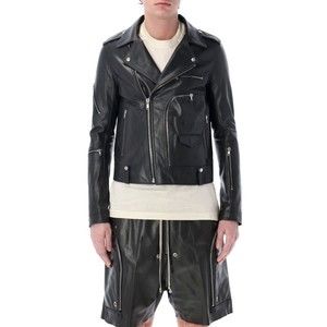Rick Owens Bauhaus Stooges Leather Jacket With Wide Collar - NWT